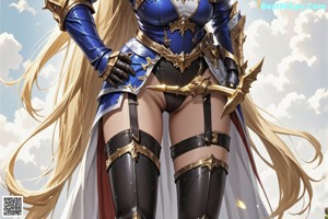 A woman in a white and gold outfit holding a white cloth.